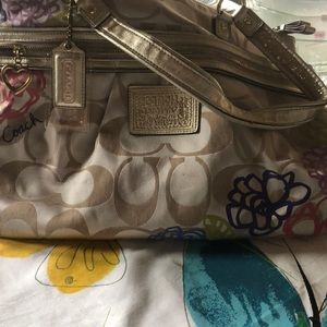Coach signature bag with matching wallet